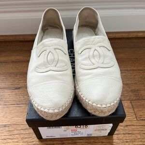 Chanel Espadrille. Ivory size 10